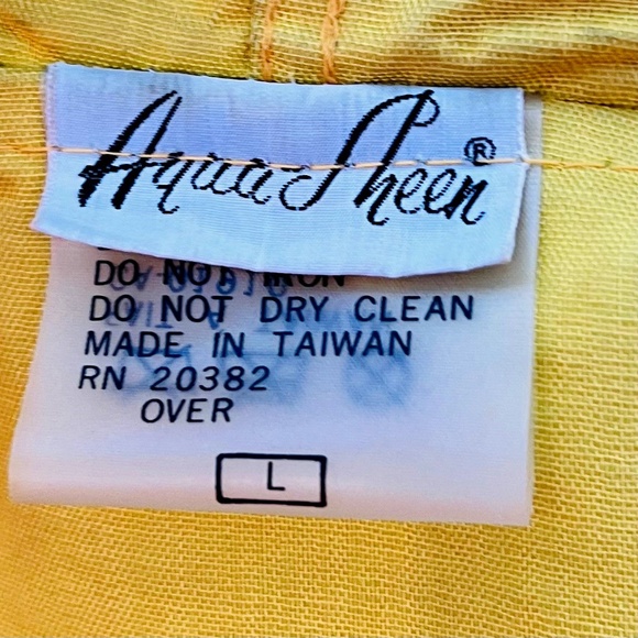 Vintage Aqua Sheen Rain Slicker  * Brilliant Shiny Blue Raincoat * medium/large - Picture 3 of 16